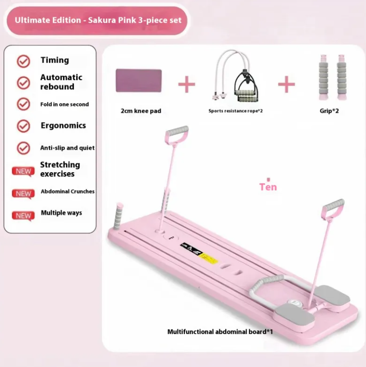 Foldable Ab Wheel Fitness Board – Multi-Workout Home Gym