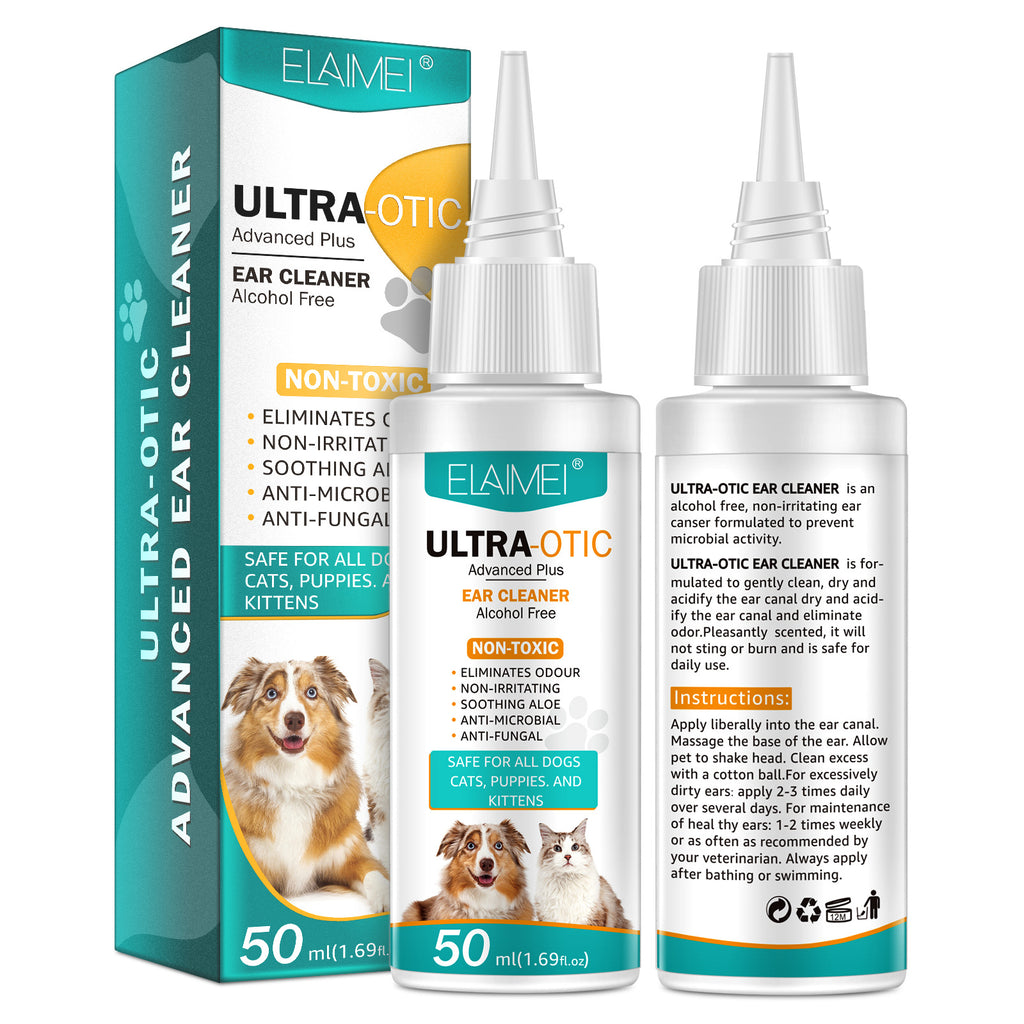 Pet Ear Cleaner – Gentle Dog & Cat Ear Cleaning Solution (50ml)