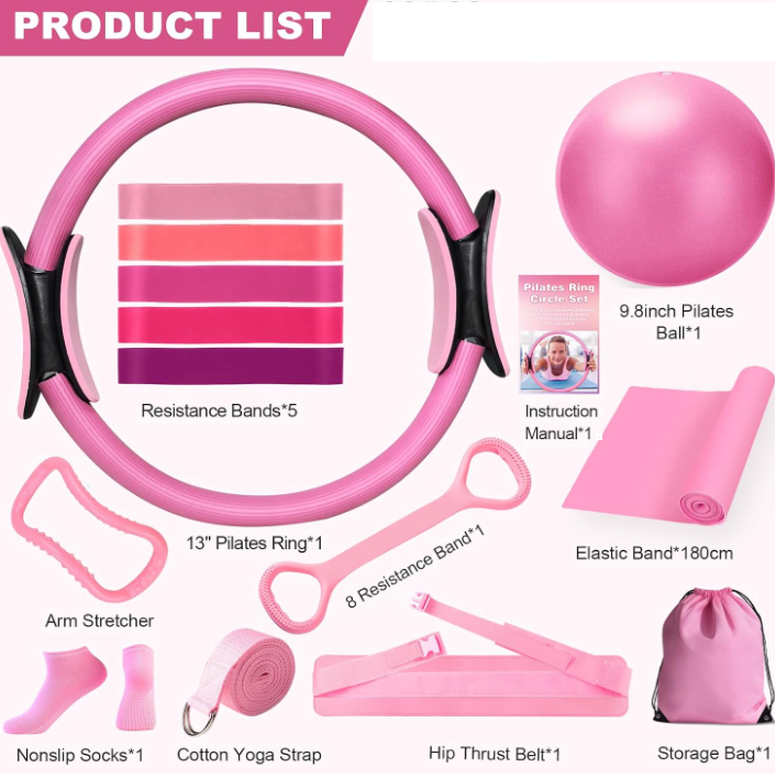 13-Piece Yoga & Pilates Set – Full-Body Home Workout Kit