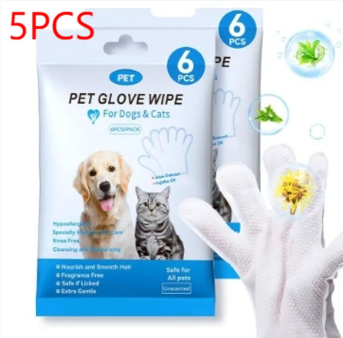 Pet Cleaning Gloves & Wipes – Quick Grooming On the Go