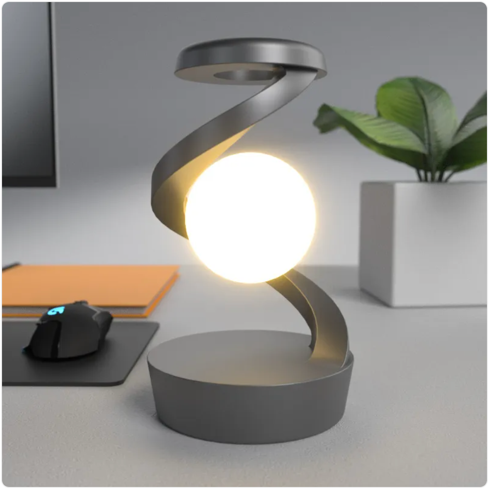 Moon Lamp – Rotating Moon Desk Light with Wireless Charging