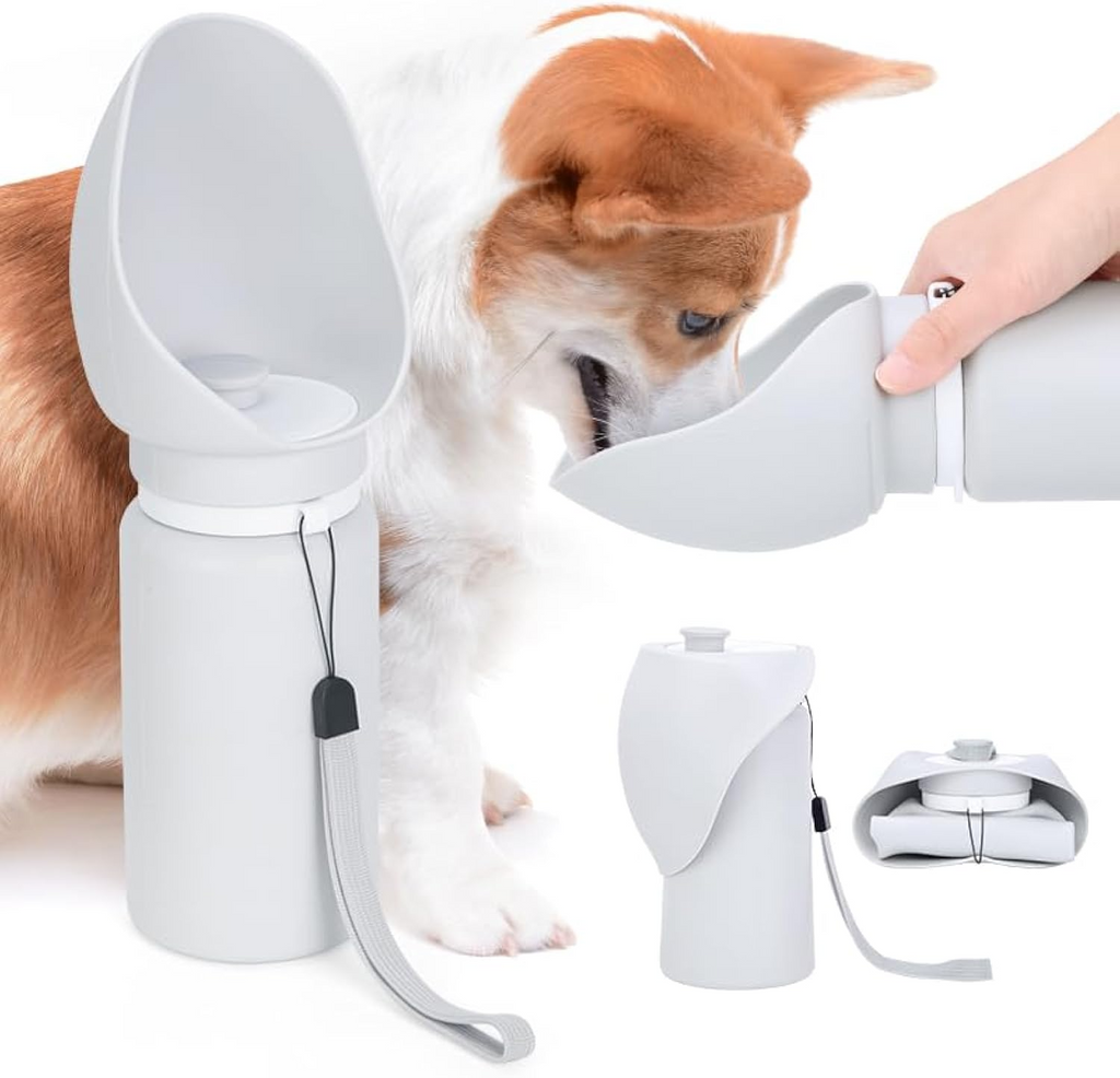 Portable Dog Water Bottle – Leak-Proof Travel Bowl (550ml)