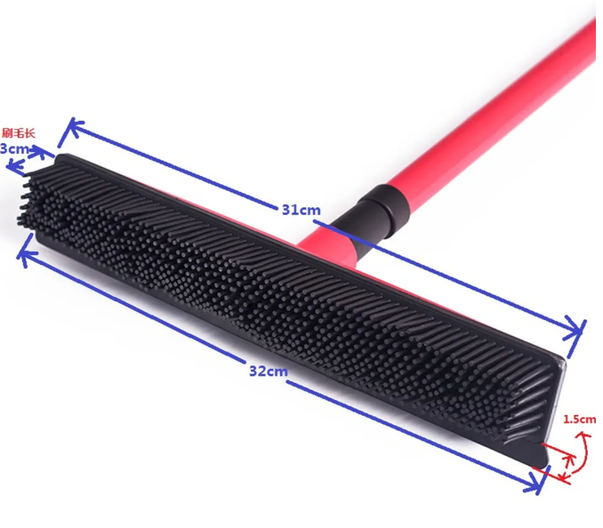 Pet Hair Removal Broom – Lifts Fur Off Carpets & Floors