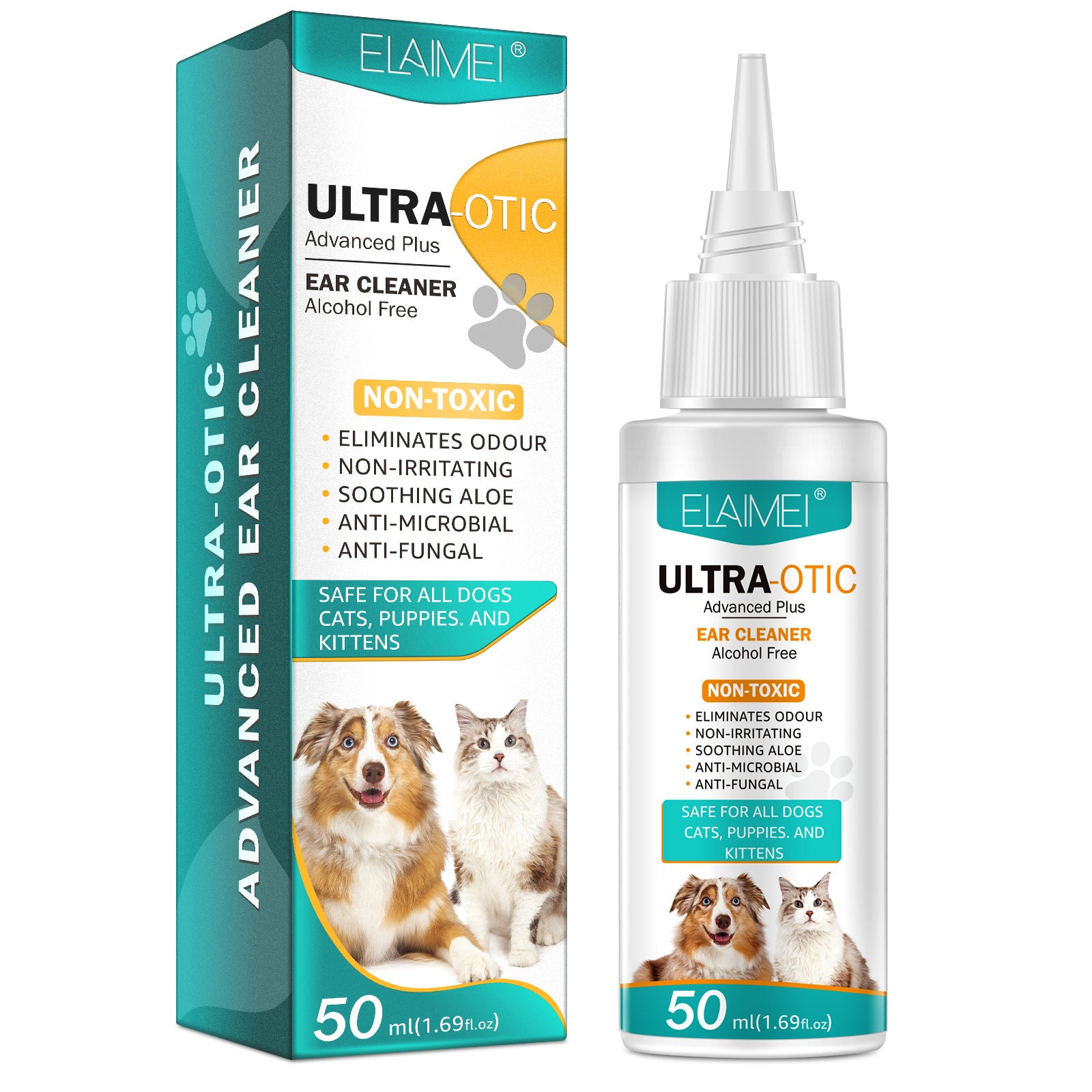 Pet Ear Cleaner – Gentle Dog & Cat Ear Cleaning Solution (50ml)
