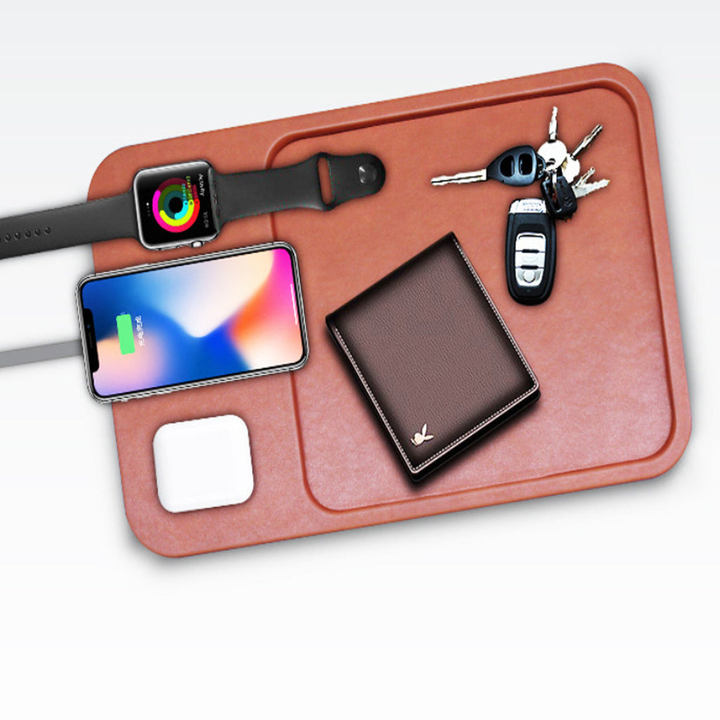 Catch-All Charging Tray – 3-in-1 Wireless Charging Station & Organizer