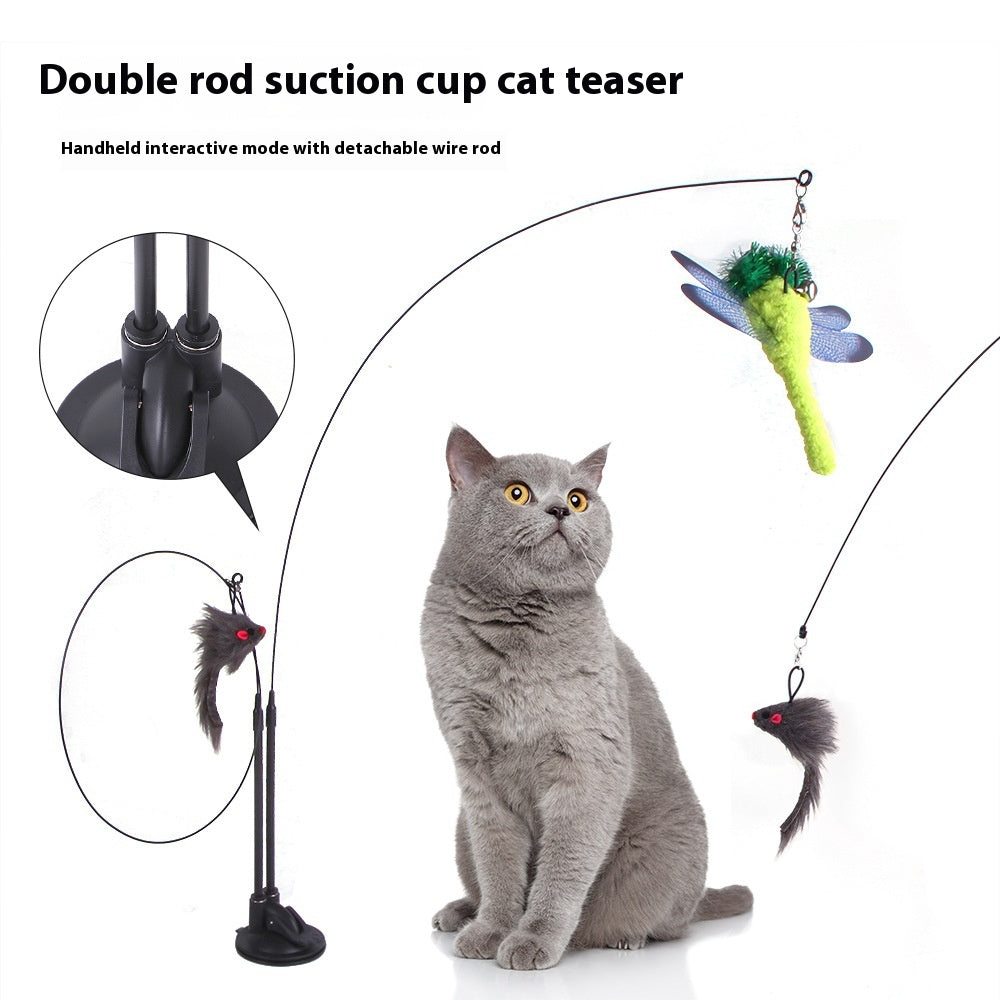 Cat Sucker Teaser Toy – Suction-Cup Interactive Play