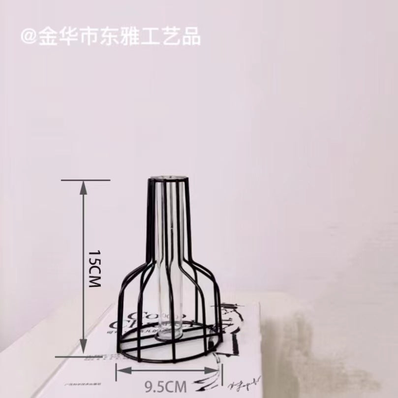 Nordischer Stil Eisen Metallvase für Hydrokultur Dekor