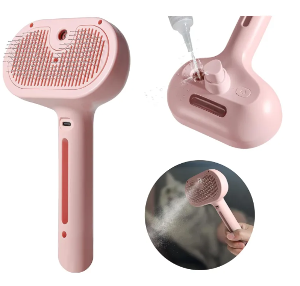 2-in-1 Pet Spray Brush – Deshedding Made Easy