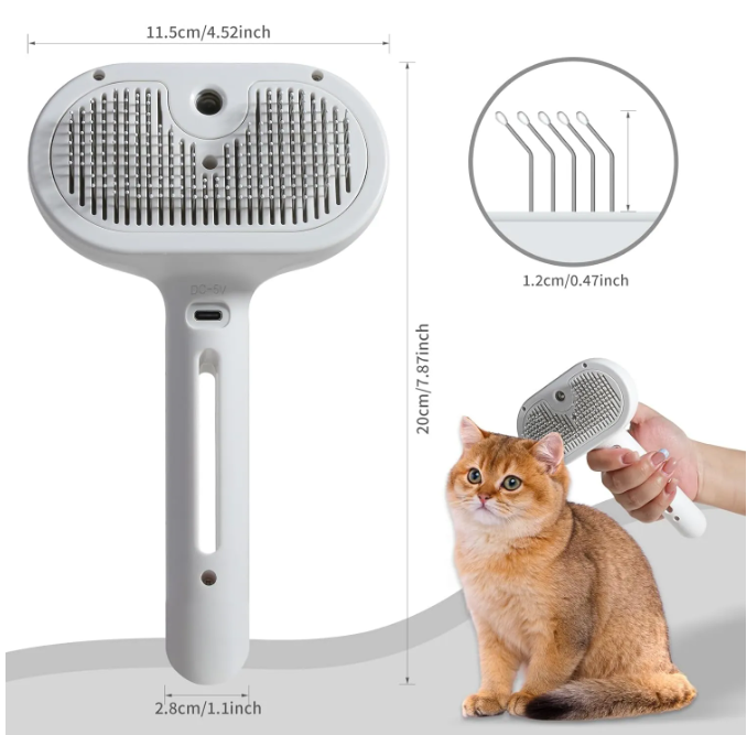 2-in-1 Pet Spray Brush – Deshedding Made Easy