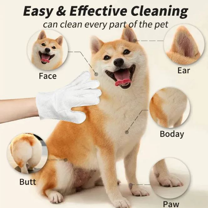 Pet Cleaning Gloves & Wipes – Quick Grooming On the Go
