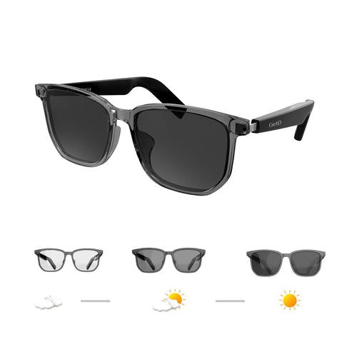 Bluetooth Sunglasses for Men & Women AI Translator 11H Battery Life Color-Changing Polarized Lens Anti-Blue Light & UV Protection Voice Control Built-in Mic & Speakers Duoecho Smart Glasses