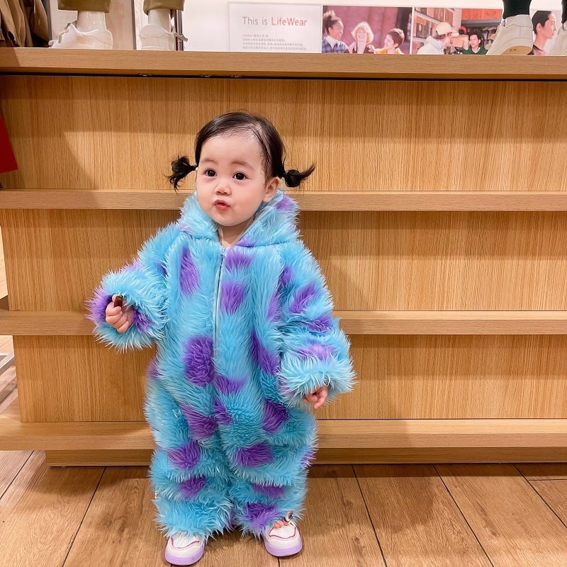 Hooded Animal Baby Jumpsuit – Cozy & Cute
