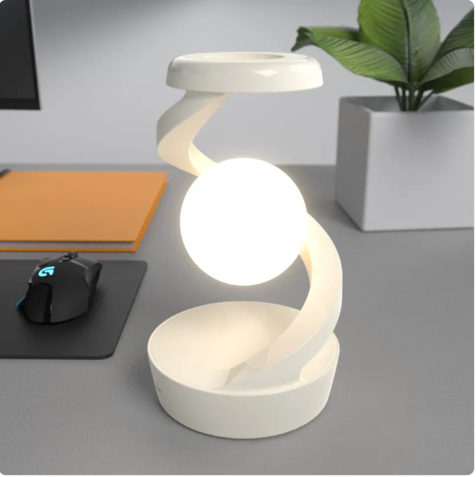 Moon Lamp – Rotating Moon Desk Light with Wireless Charging