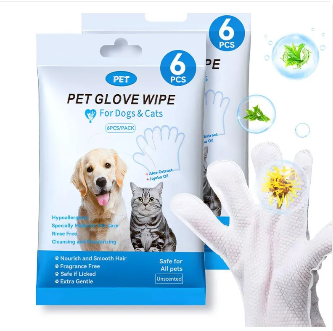 Pet Cleaning Gloves & Wipes – Quick Grooming On the Go