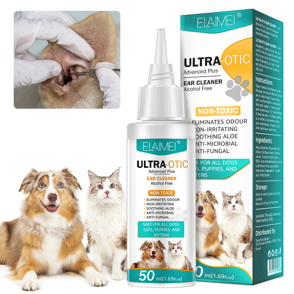 Pet Ear Cleaner – Gentle Dog & Cat Ear Cleaning Solution (50ml)